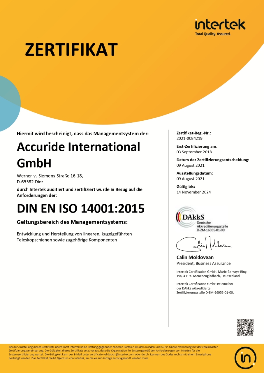 ACCURIDE ISO 14001